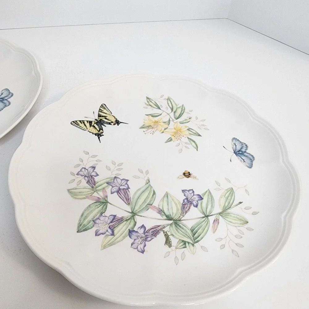 Lenox‎ Butterfly Meadow Swallowtail Plate Laurie De Sante Collection 2 Plates